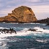 Wilde Atlantische Oceaan aan de kust van Madeira van Jens Sessler