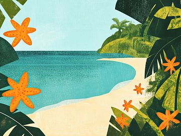 Tropical beach by Franka Poulain