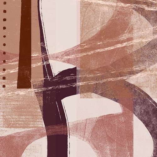 Raw Romance. Moderne abstracte kunst in warme kleuren nr.8