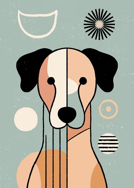 Geometric Dog by Katarzyna Gąsiorowska