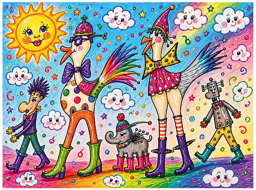 Une joyeuse promenade dans un monde magnifique