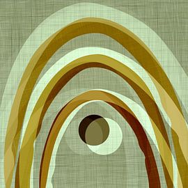 Art textile rétro arc-en-ciel sur Mad Dog Art