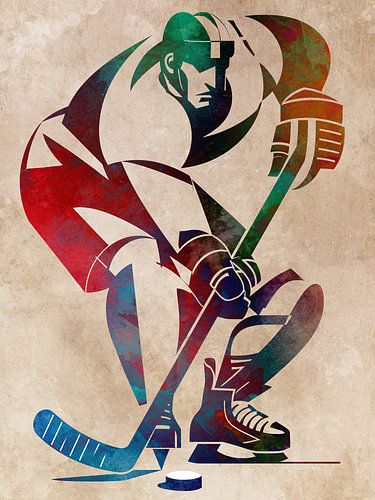 Sportkunst mit Eishockeyspielern #Eishockey #Sport von JBJart Justyna Jaszke