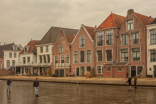 ice skating in Dokkum