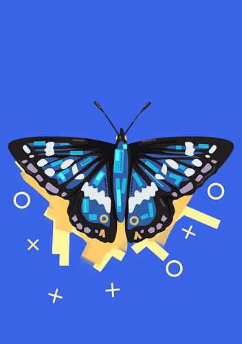 Blauer Schmetterling