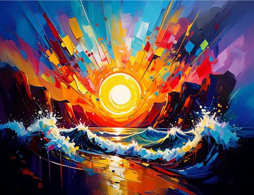 Mer de feu dans un orage de couleurs - Vuurzee in een kleurenspektakel
