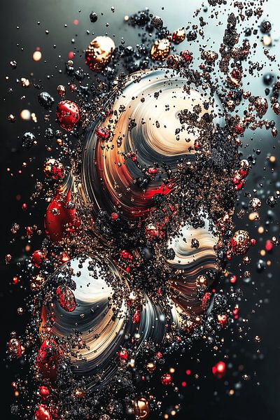 Abstract Alchemy - Metallic Twirl II von Philippe HUGONNARD
