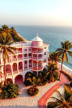 Pink Resort Coastline View by Bovi Okta