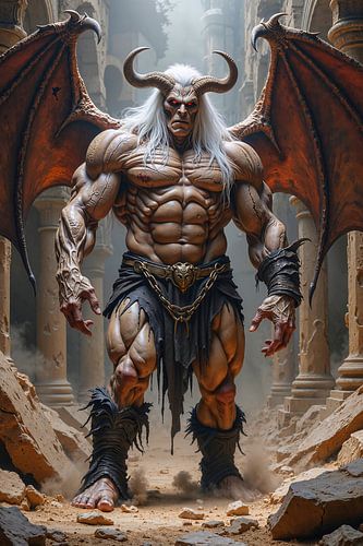 MALZARION – Un démon ailé dans les ruines d’un temple
