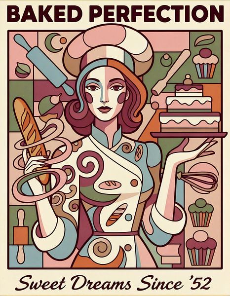Retro Bakkerij Kunst: Meesterwerk van gebakken perfectie van Jan Keteleer