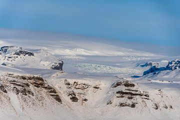 Solheimajokull gletsjer in de winter van Henry Oude Egberink