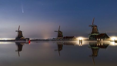 Komet neowise über zaande schans