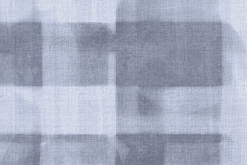 Abstract Bauhaus shapes on linen in Scandinavian colours by FRESH Fine Art