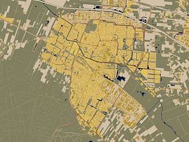Map of Veenendaal in the style of Gustav Klimt by Maporia
