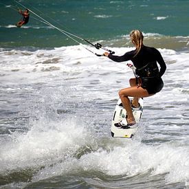 Kitesurfer at Cabarete Beach Dominican Republic by Roith Fotografie