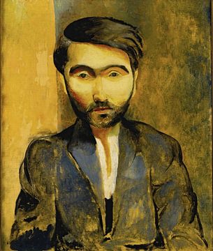 Moïse Kisling - Portret van Miezystaw Zborowski (1889-1930) (1919) van Peter Balan