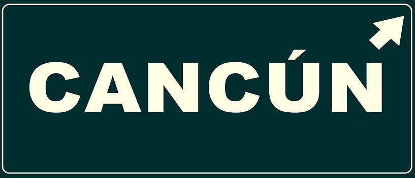 Straßenschild Cancun von Conte Monfrey