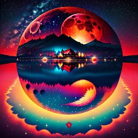 Blutmond 1 von Cloud Sky