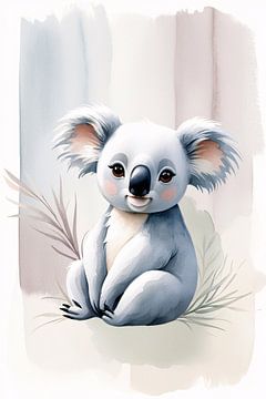 Zachte koala met bladeren van Art & Soul Creations