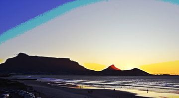 Table Mountain, Lions Head and Signal Hill in Cape Town by Werner Lehmann