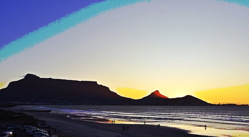 la montagne de la Table, Lions Head et Signal Hill au Cap par Werner Lehmann
