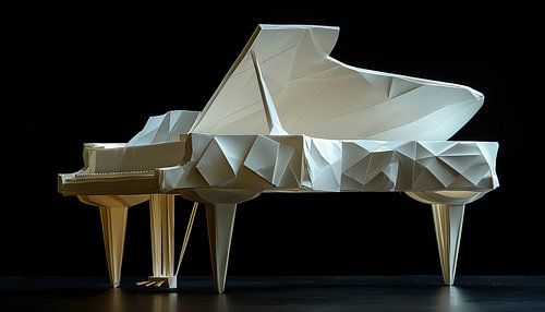 Origami piano panorama