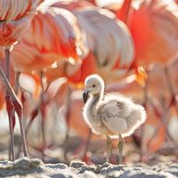 Bébé flamant rose