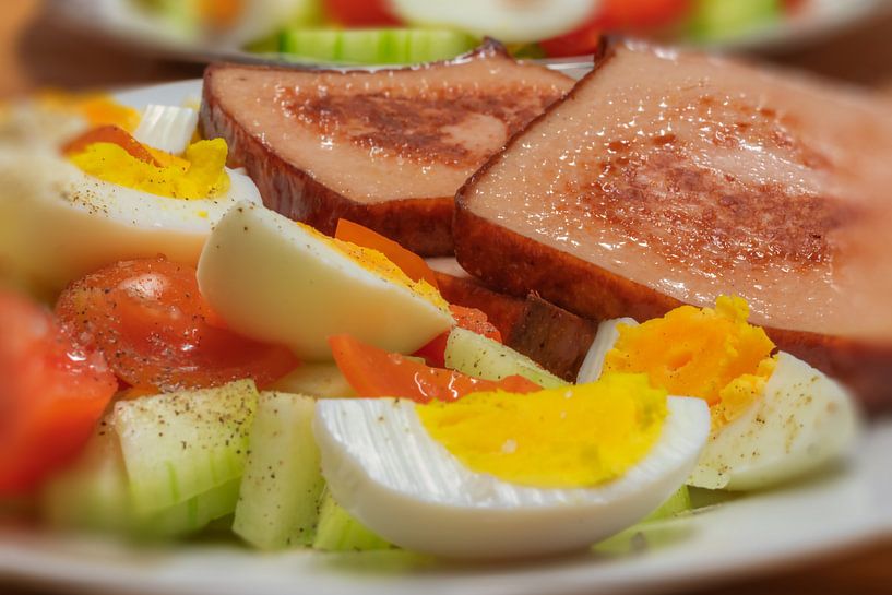 Gurken-Tomaten-Eiersalat mit Leberkäse von Dagmar Marina