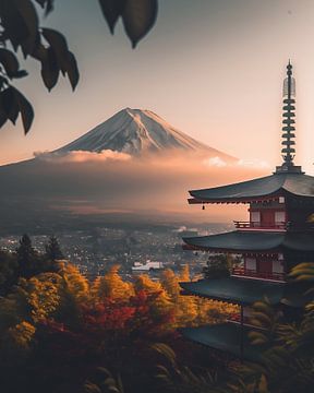 Mystieke pracht van de berg Fuji van fernlichtsicht