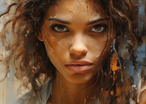 Abstract portrait of a woman (Mixed Media 01)