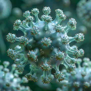 Fictief virus in kleur van de-nue-pic