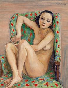 Nils Dardel - Modell in einem grünen Stuhl (1928)