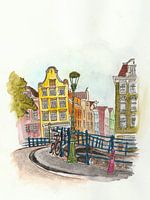Aquarelle d'Amsterdam