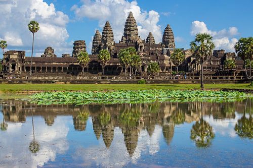 Angkor Wat Tempel - Spiegelung im Wassergraben