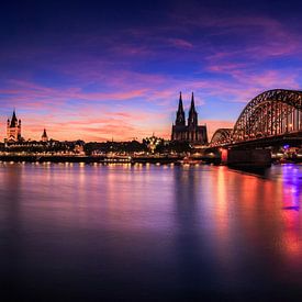 Panorama stardscape Cologne, Allemagne sur Martijn van Steenbergen