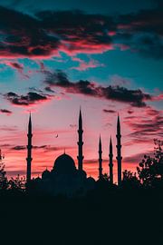 Abendliche Moschee-Silhouette von Poster Art Shop
