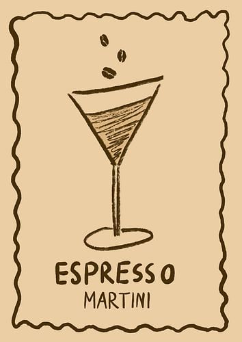Poster Espresso Martini omhoog