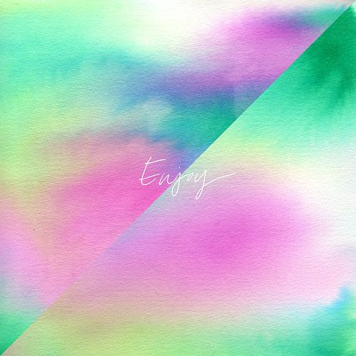Enjoy - deux aquarelles découpées avec des affirmations