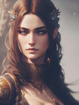 Fantasie portret van een vrouwelijke elf
