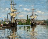 Schepen op de Seine in Rouen, Claude Monet van Liszt Collection thumbnail