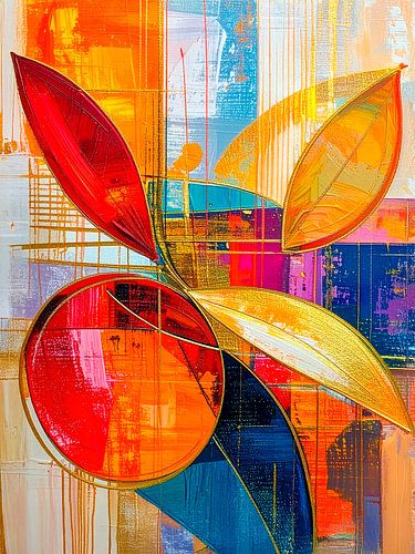 Modern Abstract: Organische kleurrijke structuren