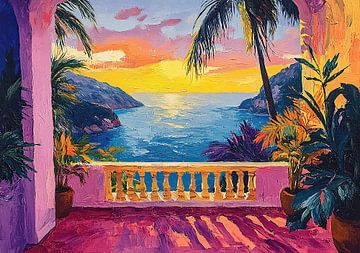 Matisse inspired Mediterranean Sea View Sea Fauvism by Niklas Maximilian