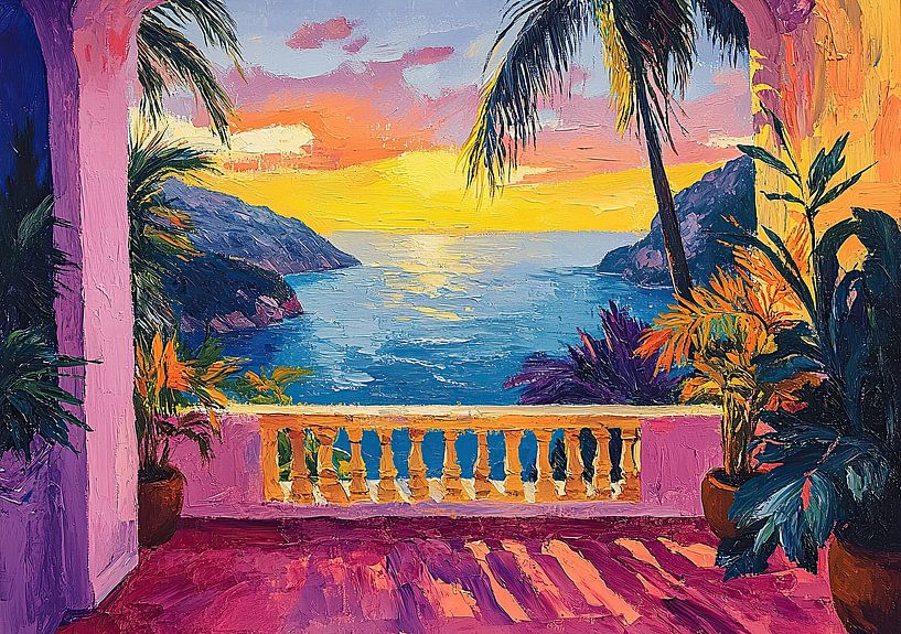 Matisse inspired Mediterranean Sea View Sea Fauvism by Niklas Maximilian