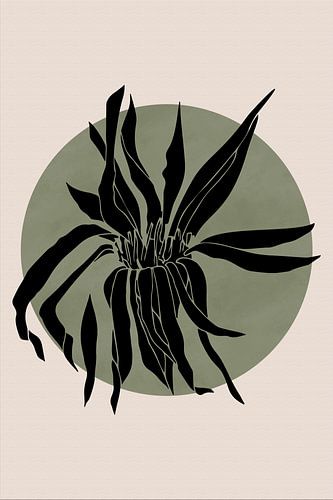 Wabi-sabi botanische bloem Japandi nr. 9