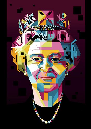 ELIZABETH 2 KONINGIN POP ART