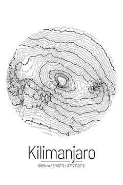 Kilimanjaro | Kaart Topografie (Minimaal) van ViaMapia