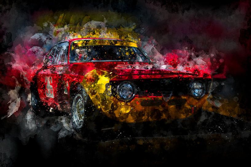 Alfa Romeo Giulia 1600 GTA de nuit par Theodor Decker