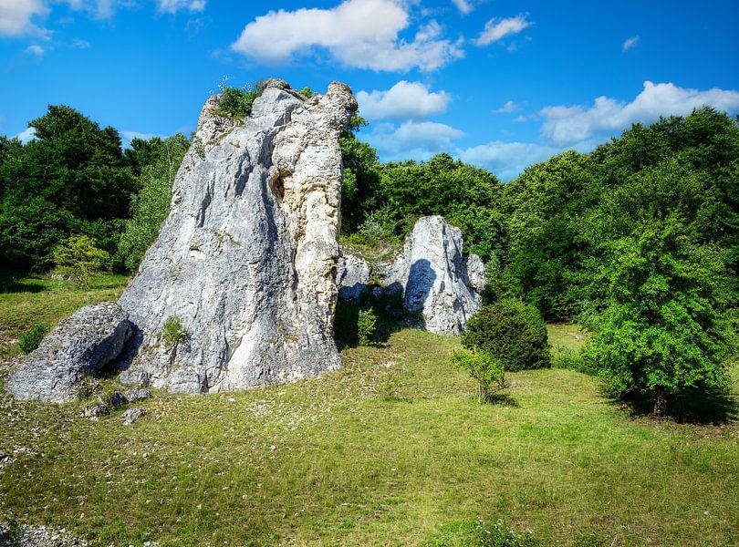 Rotsformatie bij Dollnstein in de Altmühl vallei van ManfredFotos