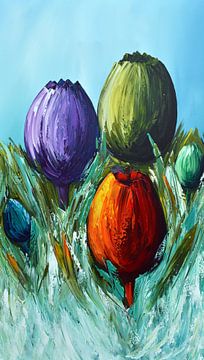 Tulipes sur Gena Theheartofart