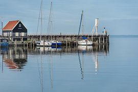 Harbourhead of Hindeloopen on a quiet late summer afternoon by Harrie Muis